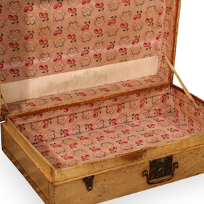 Pale Leather Trunk from Shanghai - Ca 1920