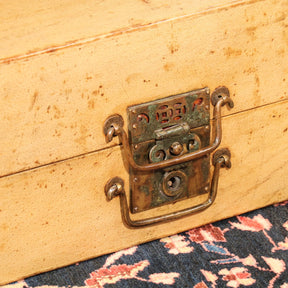 Pale Leather Trunk from Shanghai - Ca 1920