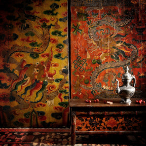 Antique Painted Tibetan Choksar - 18thC