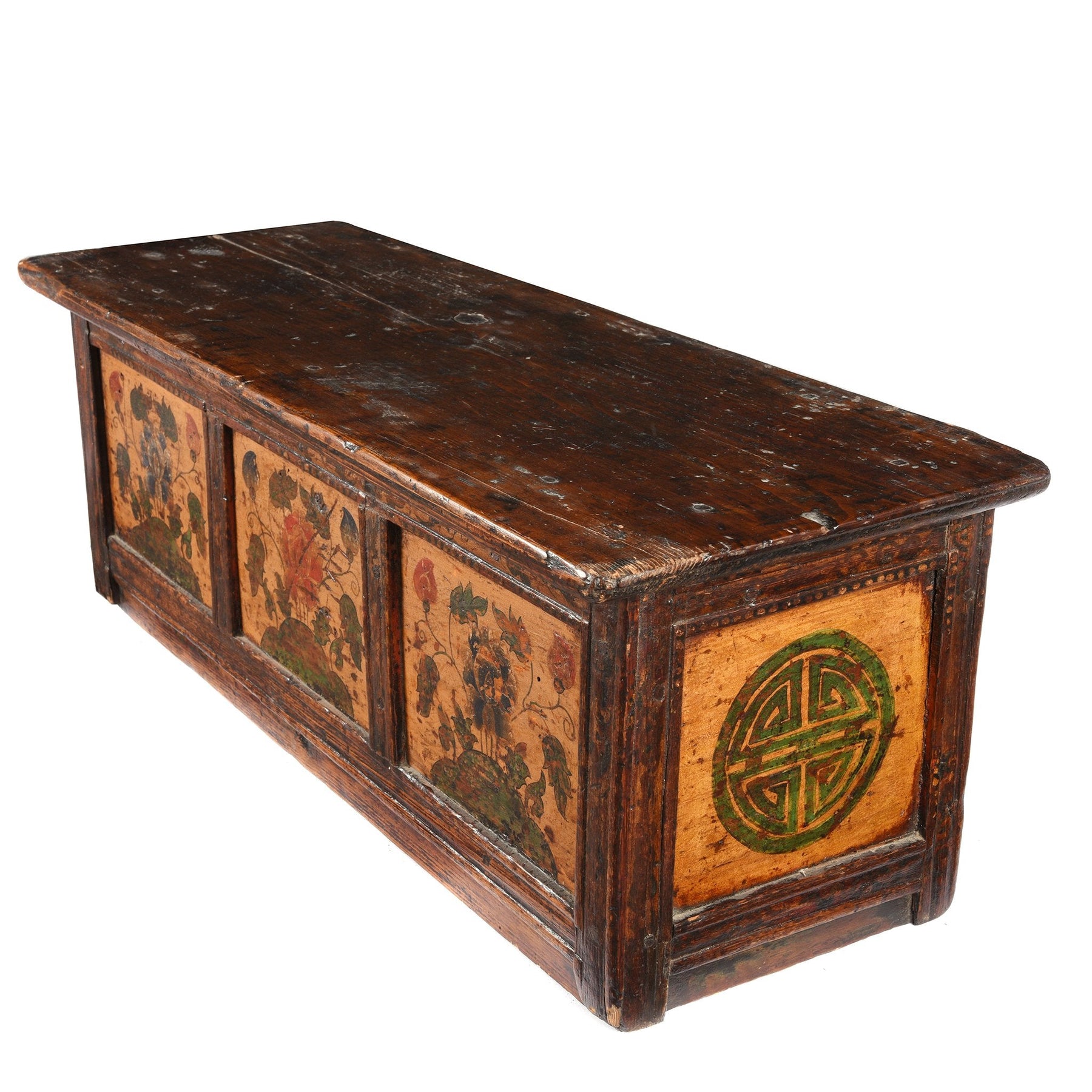 Antique Painted Tibetan Choksar - 19th Century
