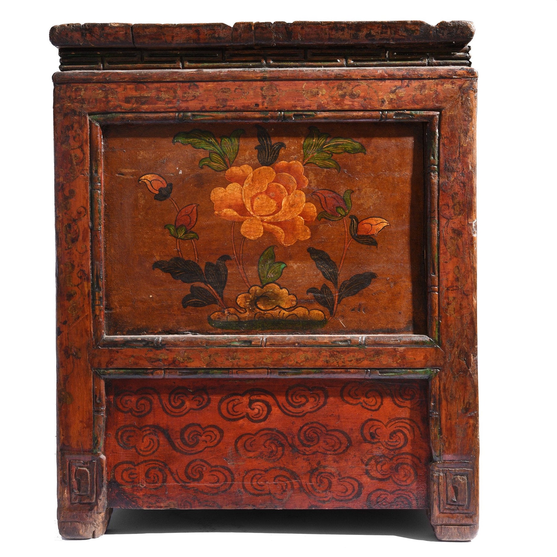 Antique Painted Tibetan Choksar - 19thC