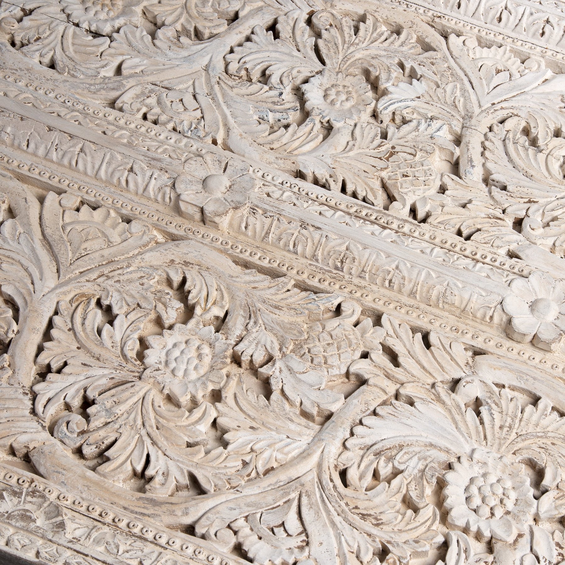 Coffee Table Made From Old Carved Teak Ceiling Panel
