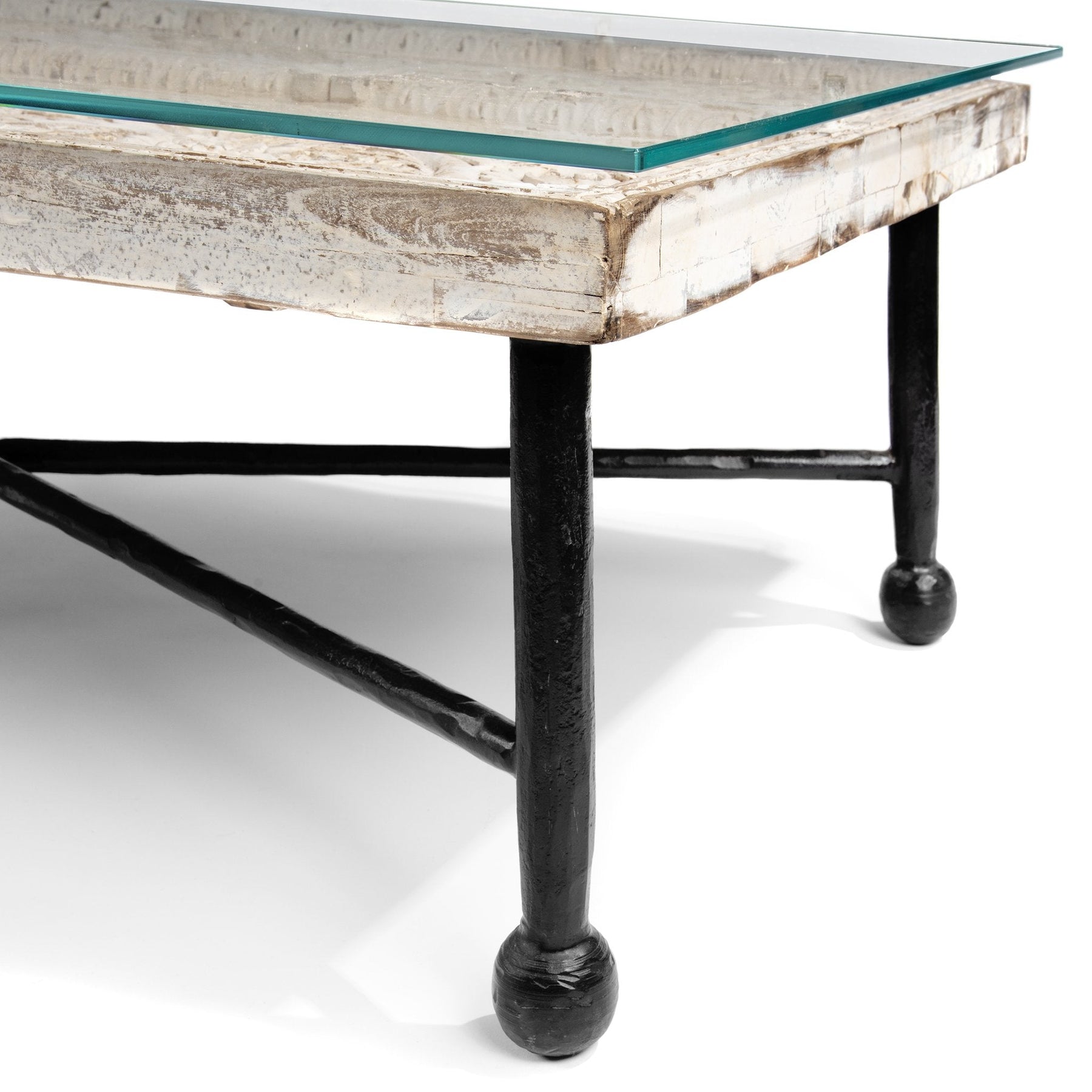 Coffee Table Made From Old Carved Teak Ceiling Panel