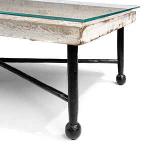 Coffee Table Made From Old Carved Teak Ceiling Panel