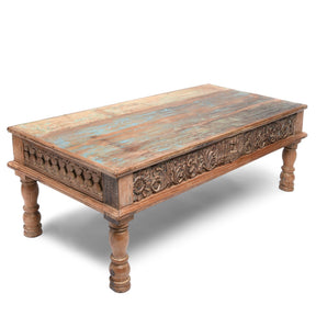 Indian Takhat Coffee Table Made From Reclaimed Teak
