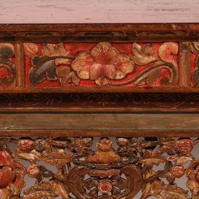 Painted & Carved Choksar - Prayer Table from Tibet