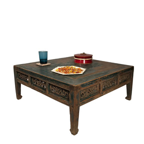 Painted Chinese Square Coffee Table From Shanxi - 19thC
