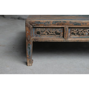 Painted Chinese Square Coffee Table From Shanxi - 19thC