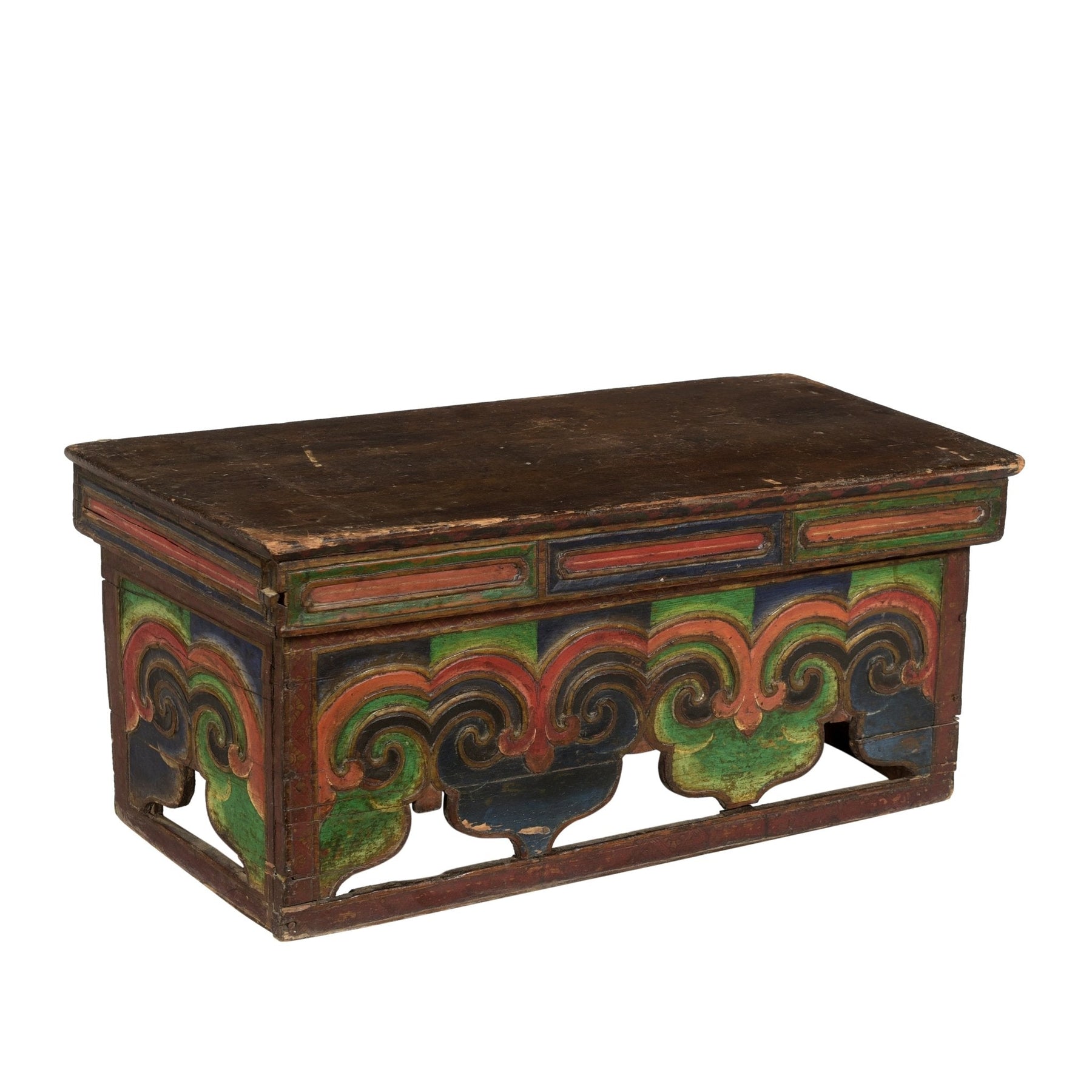 Painted "Choksar" Tibetan Prayer Table - Ca 100 Yrs Old