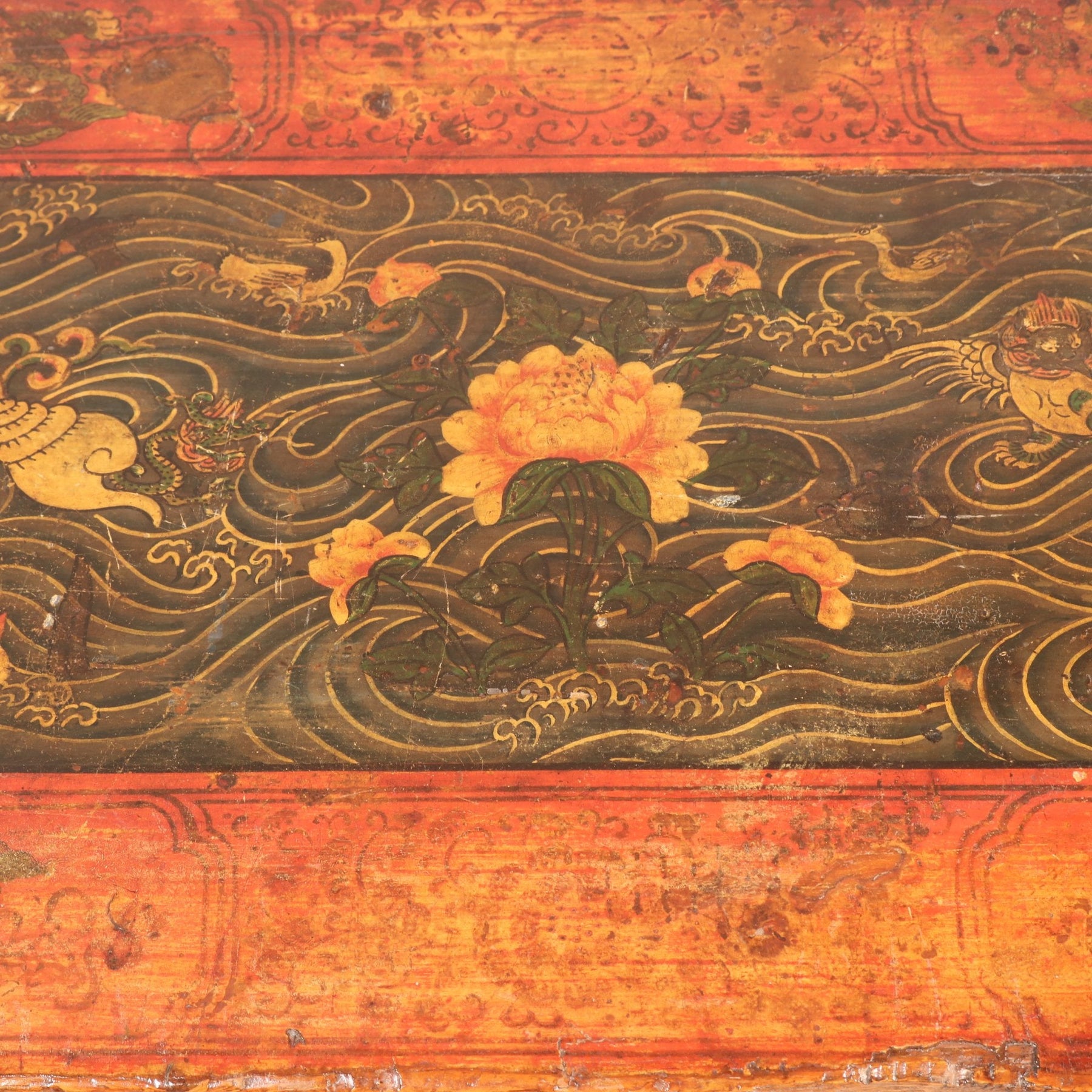 Painted Mongolian Prayer Table - 19thC
