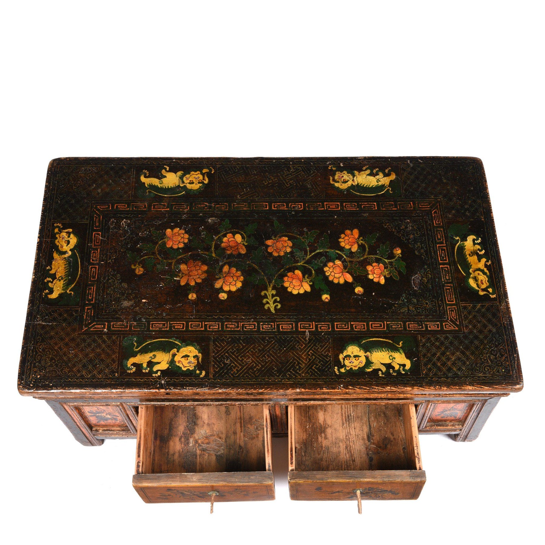 Painted Mongolian Prayer Table - 19thC