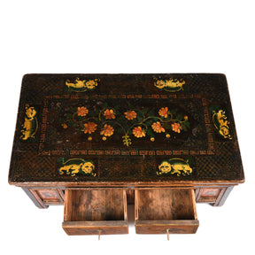 Painted Mongolian Prayer Table - 19thC