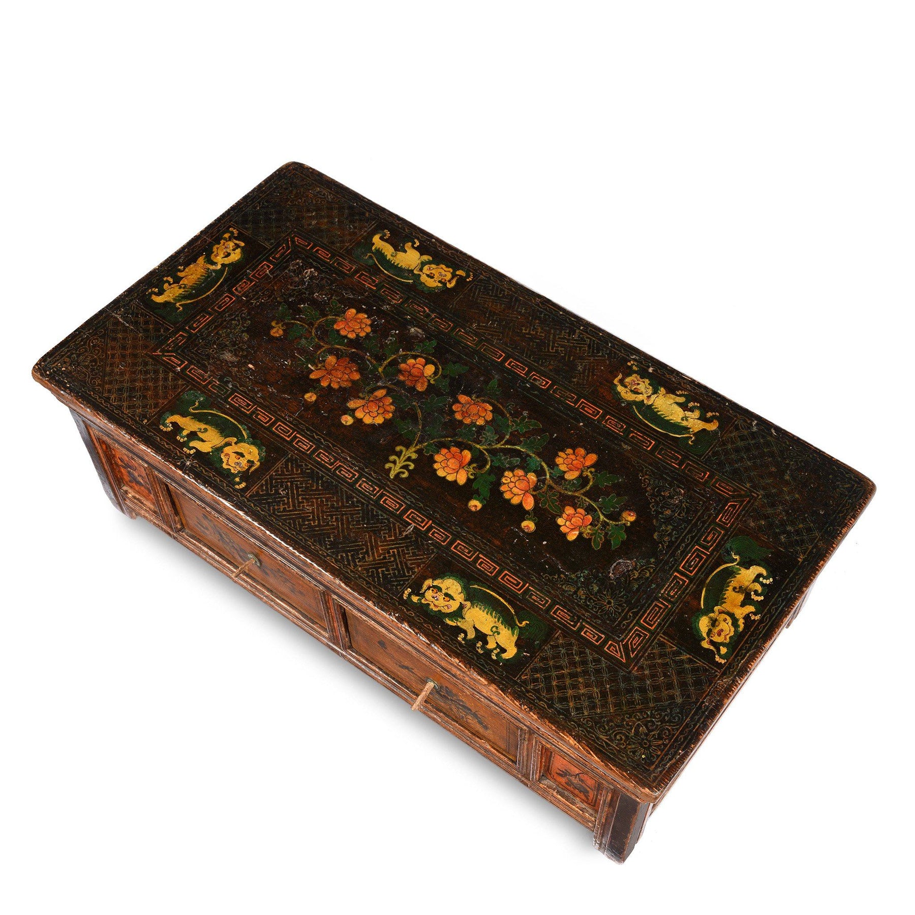 Painted Mongolian Prayer Table - 19thC