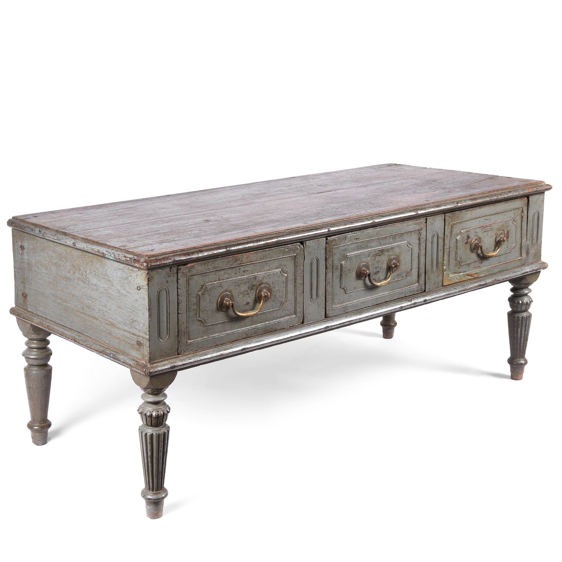 Regency Style Indian Painted Coffee Table, Rajasthan - 19thC