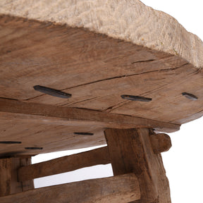 Round Elm Farmers Table From Shanxi - Ca 100 Yrs Old