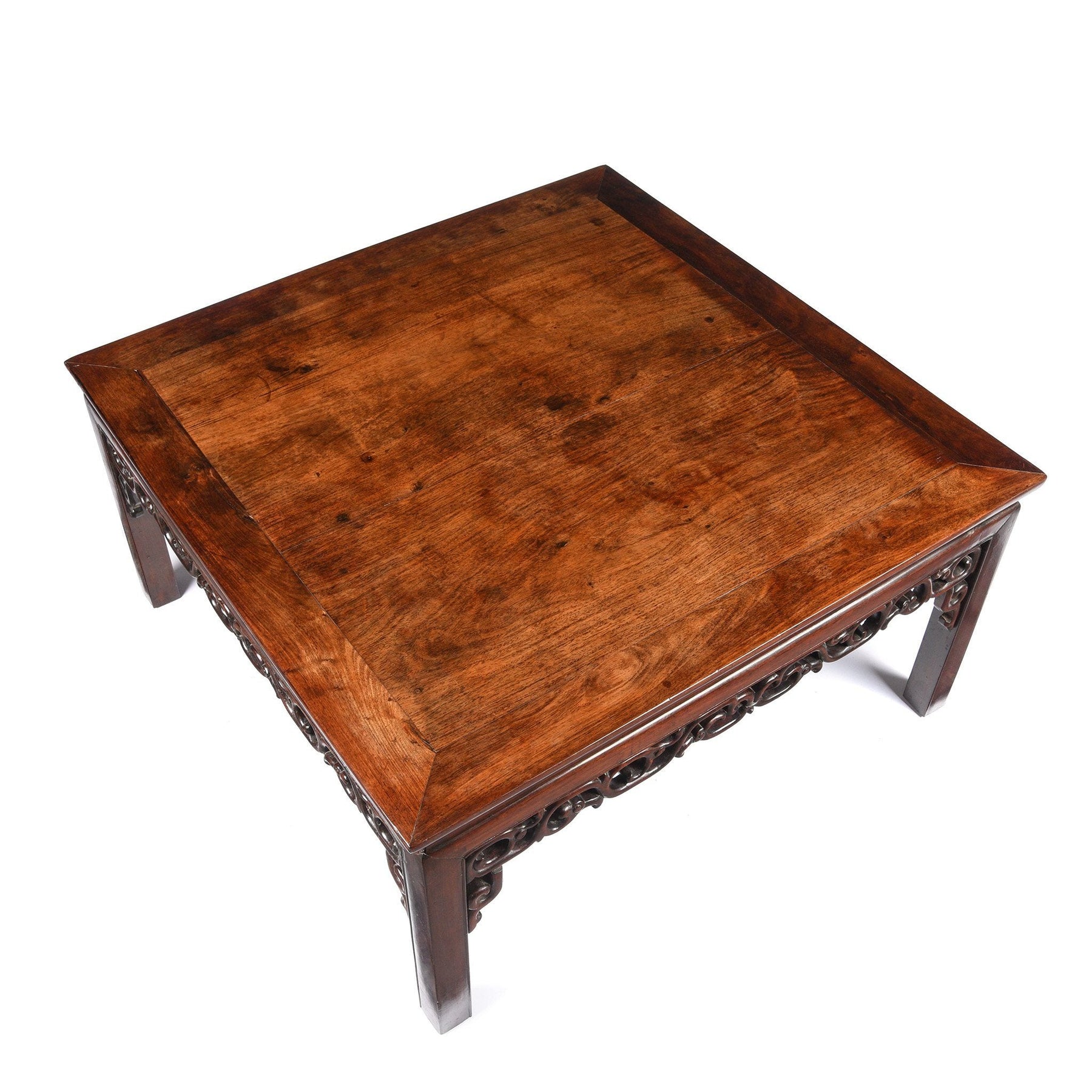 Square Chinese Rosewood Opium Table - 19thC