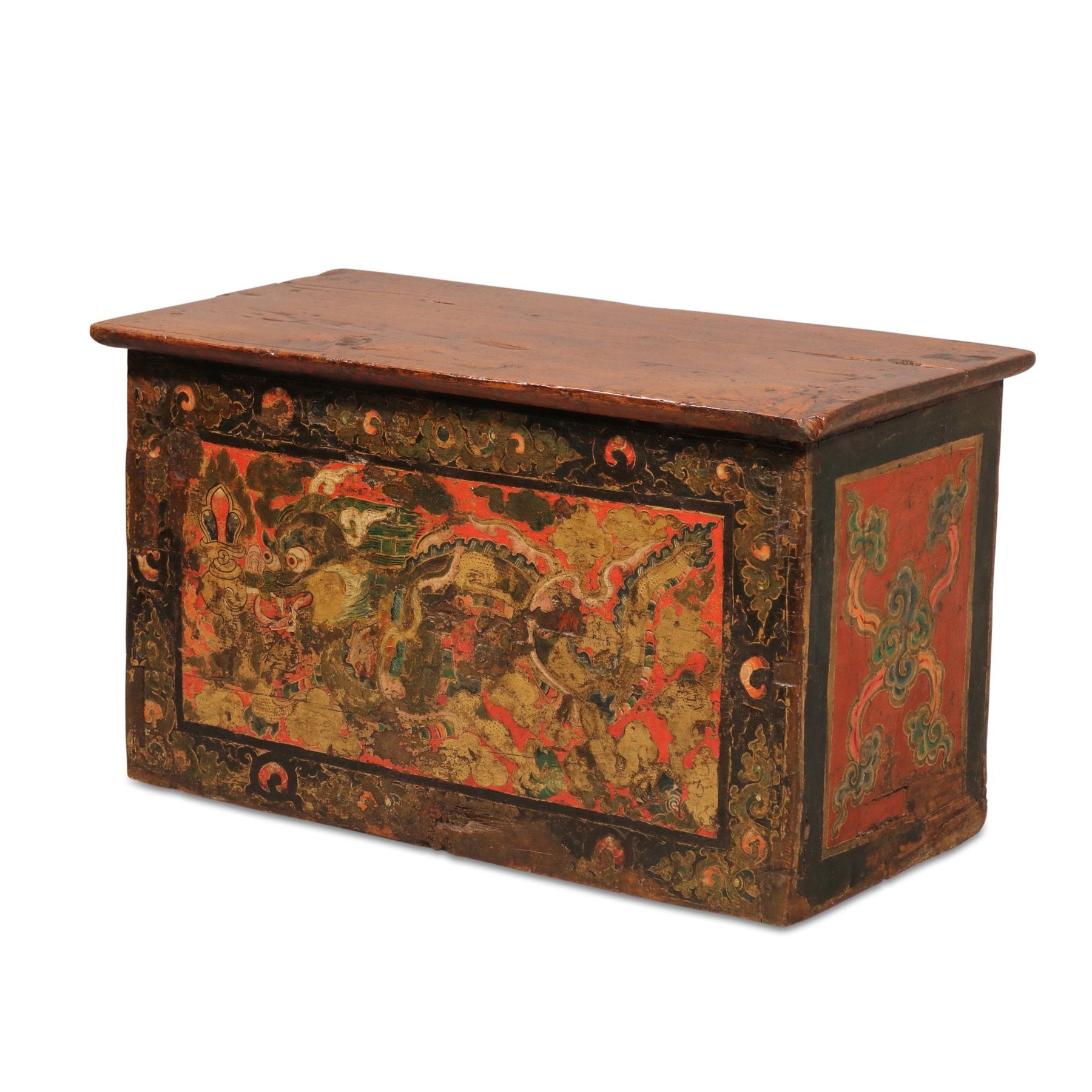 Tibetan Choksar with Dragon Painting - Early 18thC