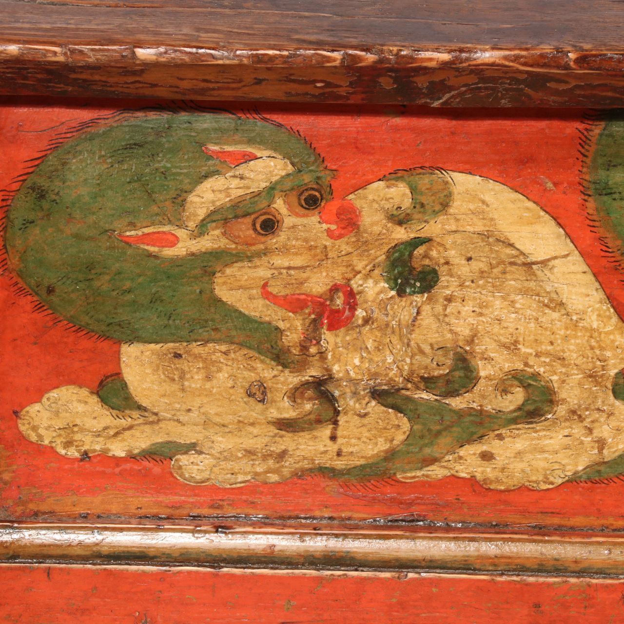Tibetan Choksar With Snow Lion Painting - 19thC