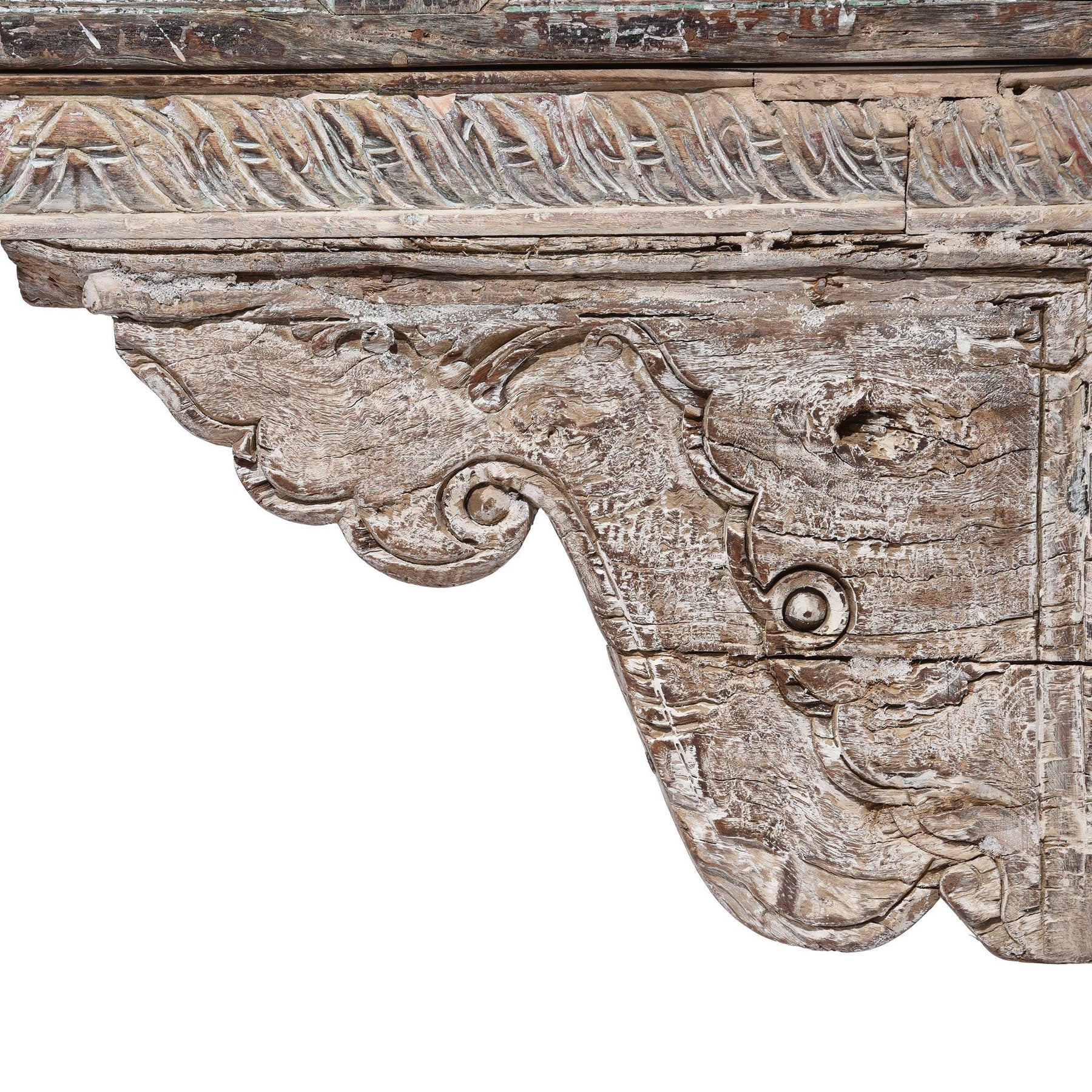 2 Drawer Painted Console Table Made From Reclaimed Teak