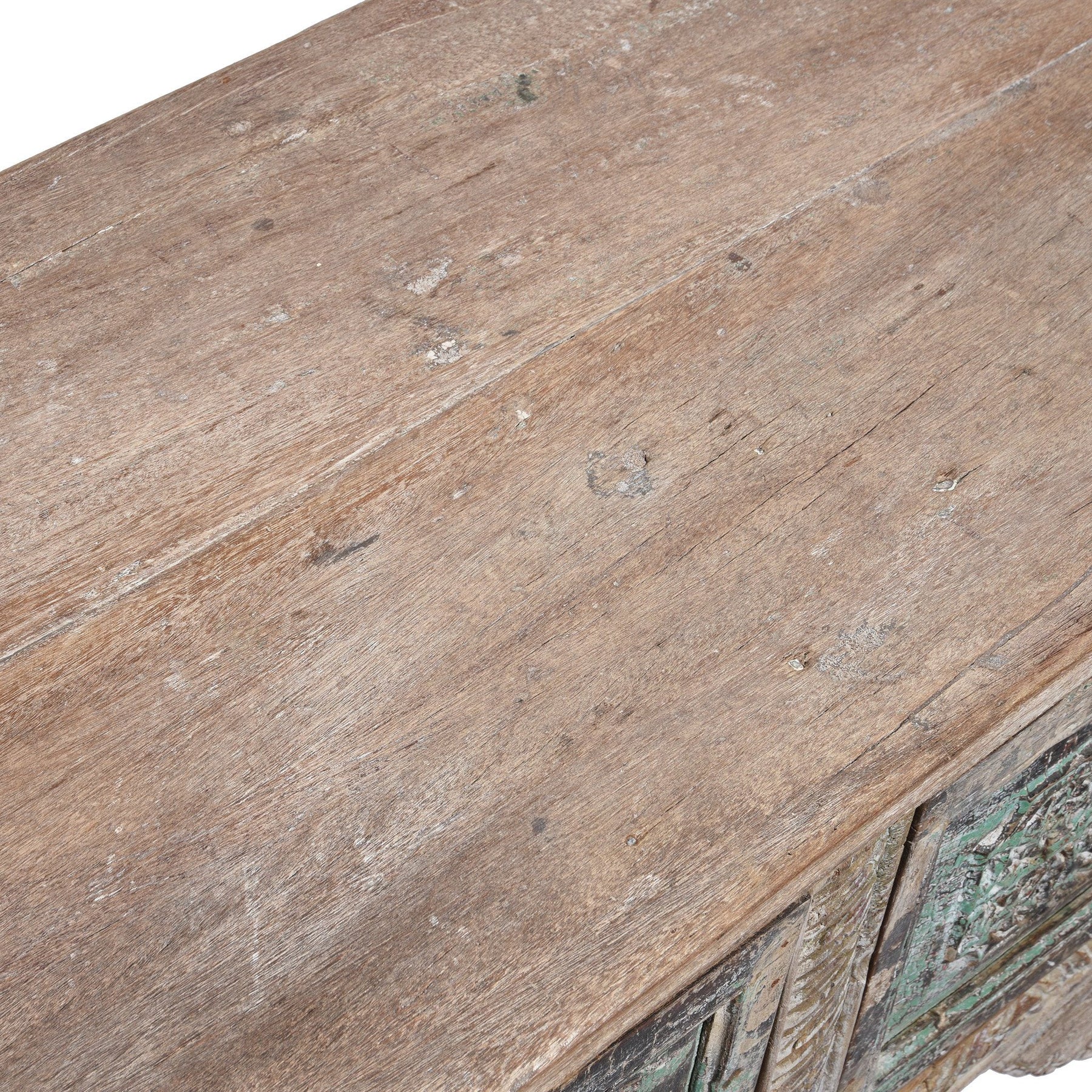 2 Drawer Painted Console Table Made From Reclaimed Teak