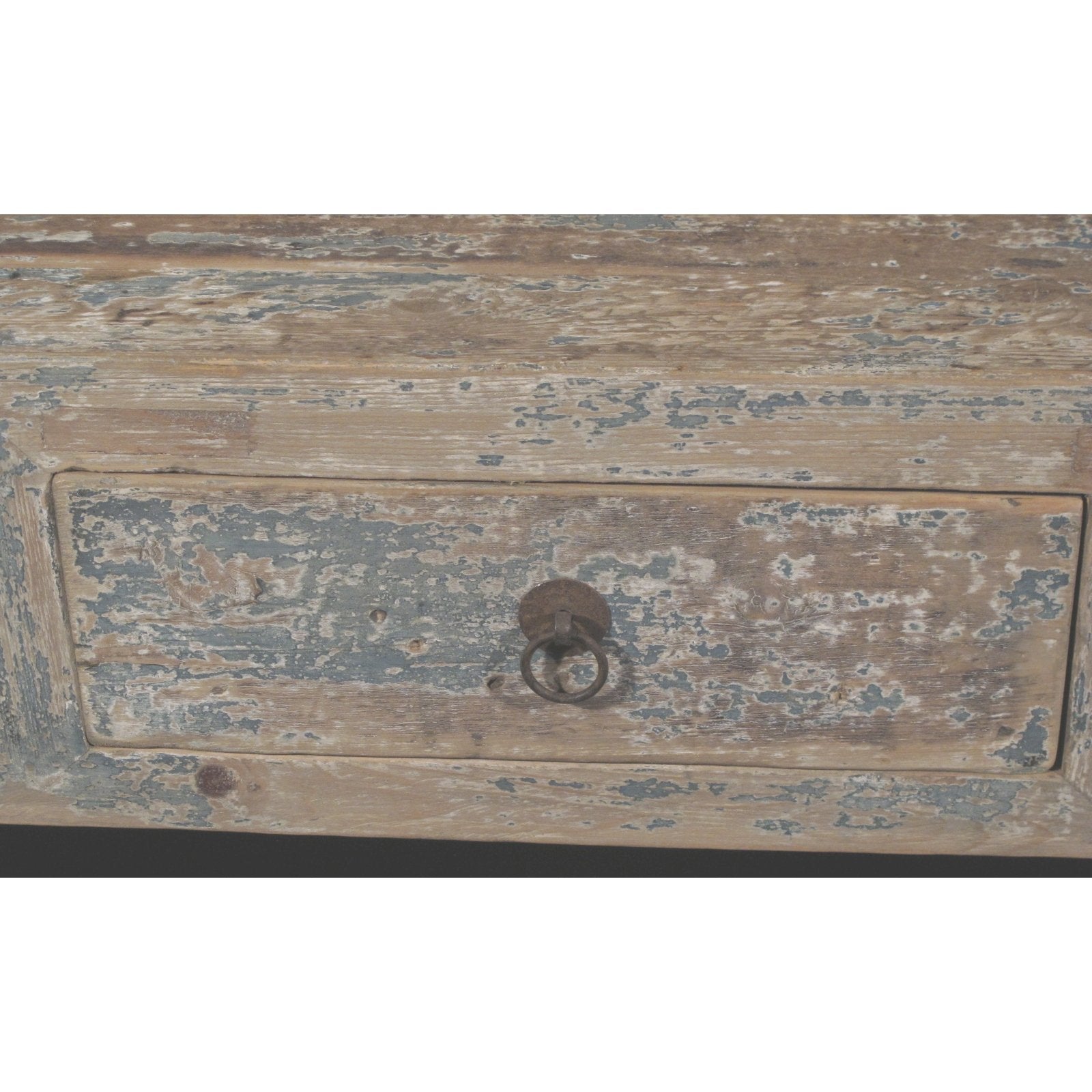 3 Drawer Altar Table Old Blue  Painted Pine