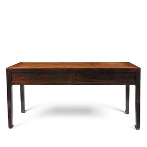 3 Drawer Console Table With Dark Lacquer - 19thC