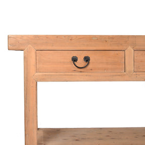 3 Drawer Farmhouse Console Table Made From Reclaimed Wood
