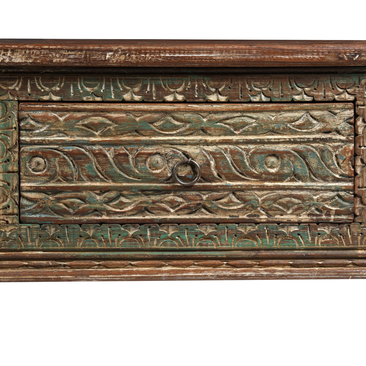 3 Drawer Painted Console Table Made From Reclaimed Teak