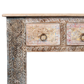 4 Drawer Painted Console Table Made From Reclaimed Teak