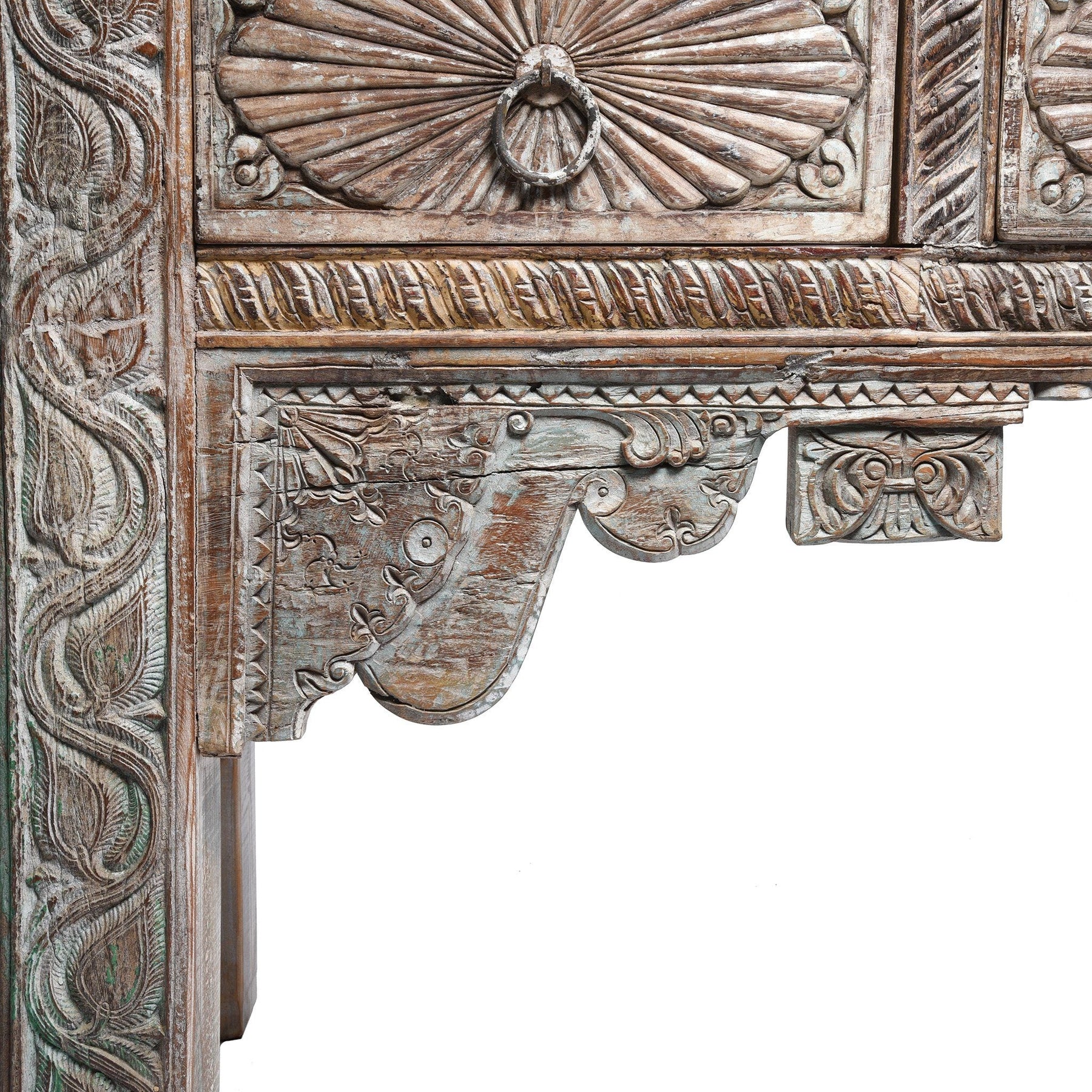 4 Drawer Painted Console Table Made From Reclaimed Teak