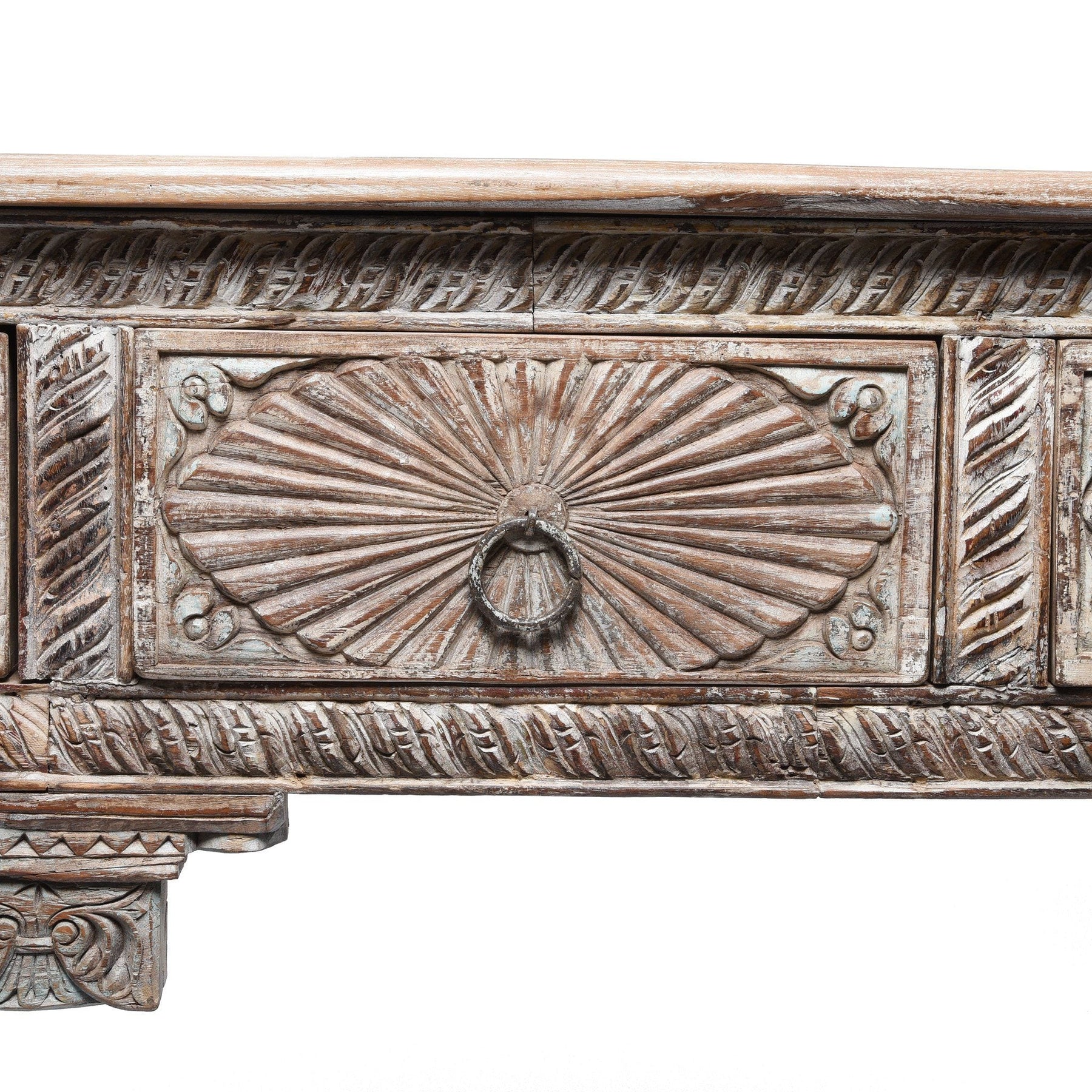 4 Drawer Painted Console Table Made From Reclaimed Teak