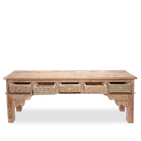 5 Drawer Painted Console Table Made From Reclaimed Teak