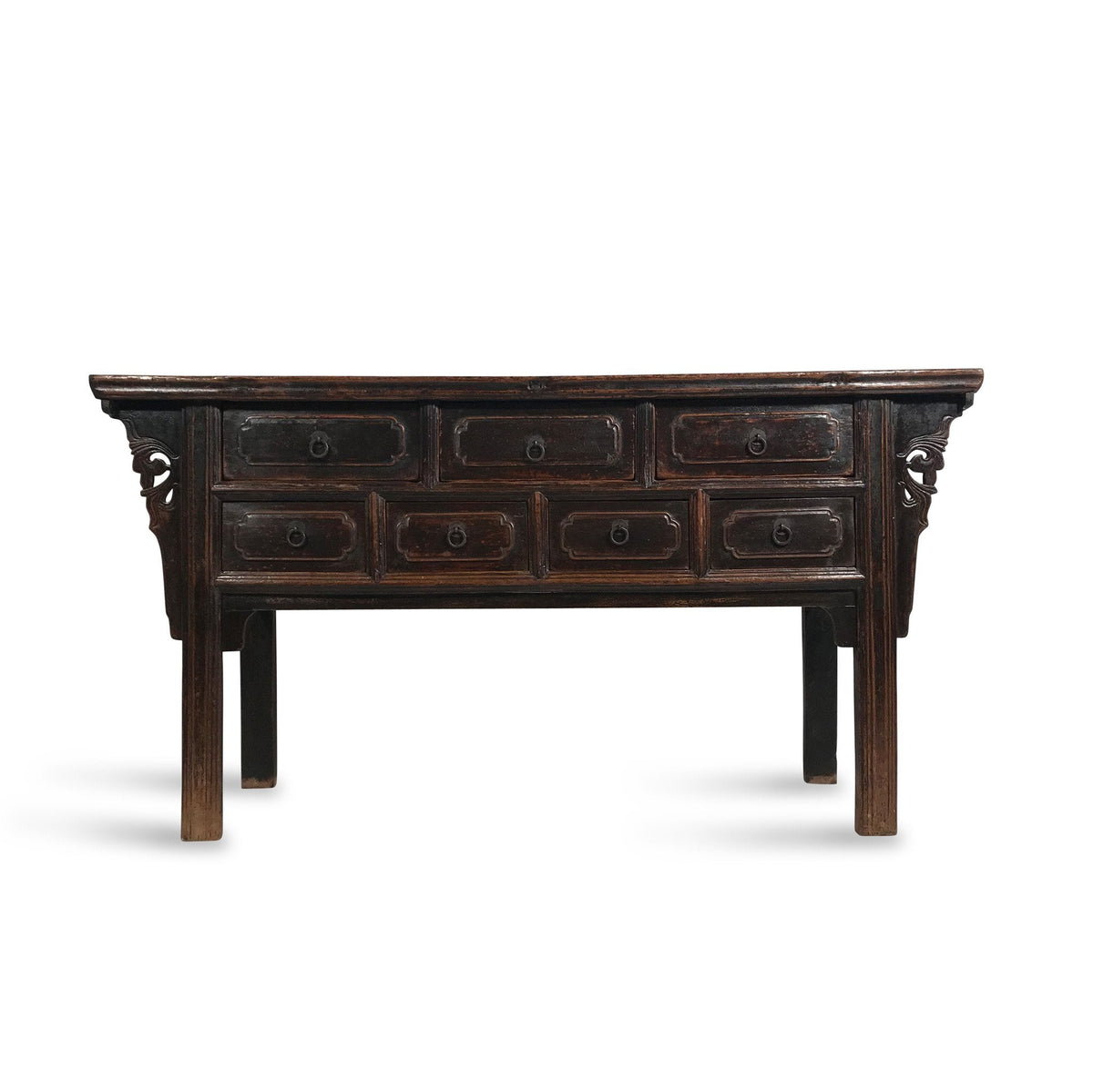 7 Drawer Console Table From Shanxi - 19thC