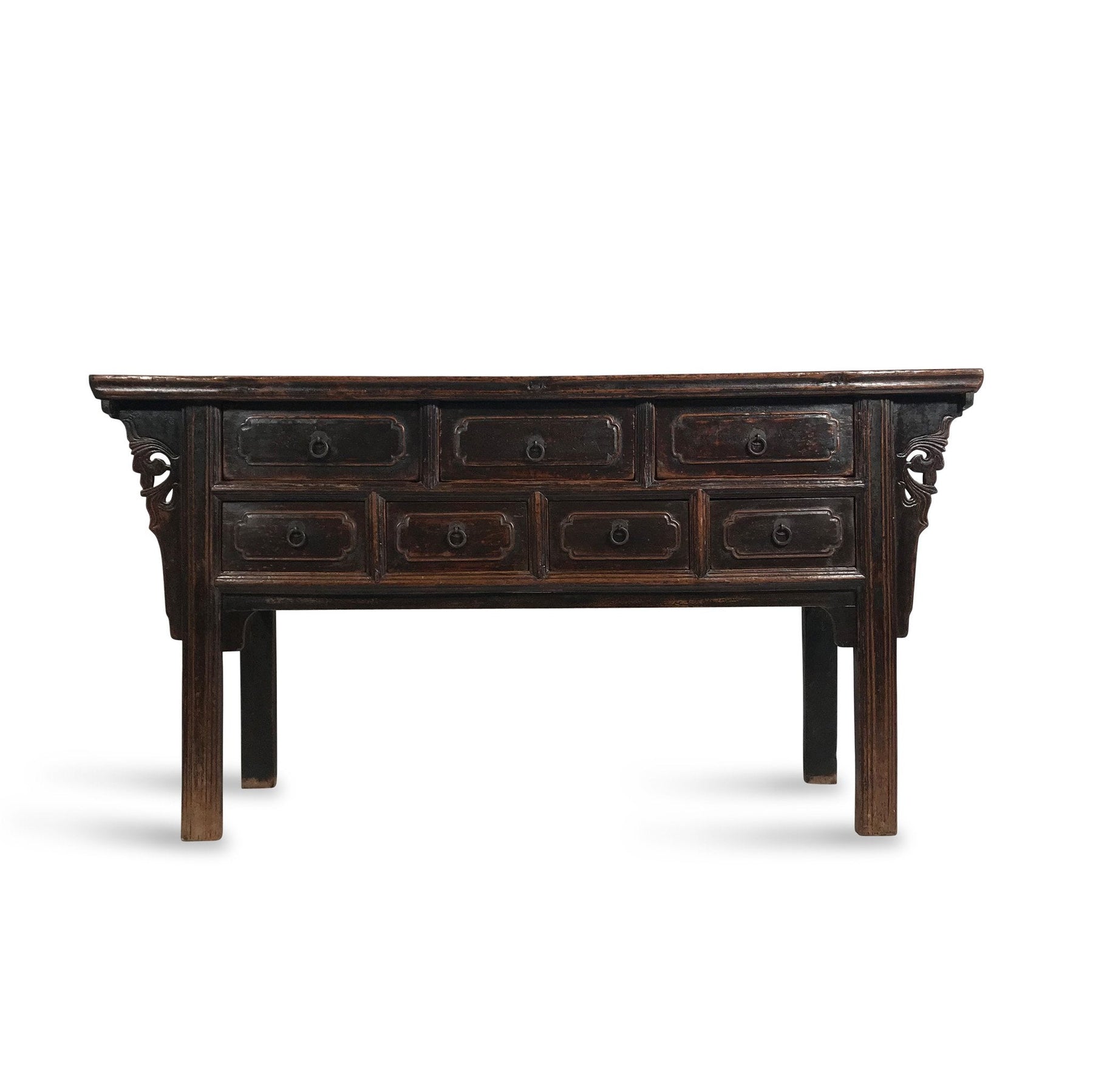 7 Drawer Console Table From Shanxi - 19thC