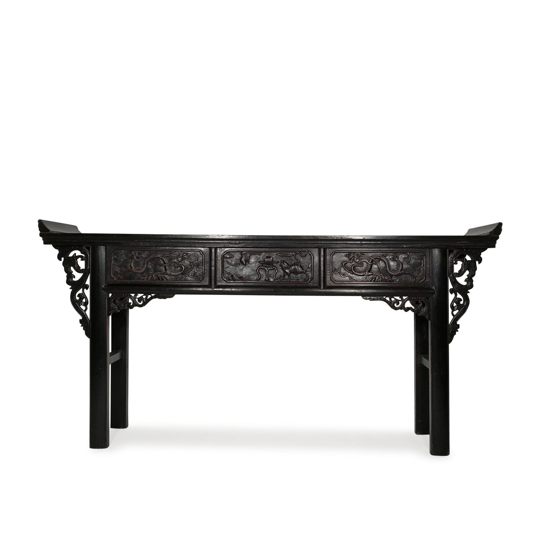 Black Lacquer Altar Table from Shandong - 19thC
