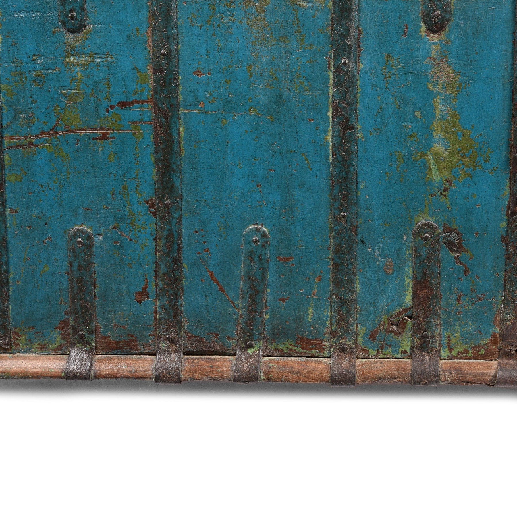 Blue Painted Pithara Console Chest From Southern Gujarat- 19thC