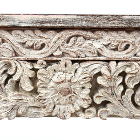 Carved Console Table Made From Reclaimed Teak