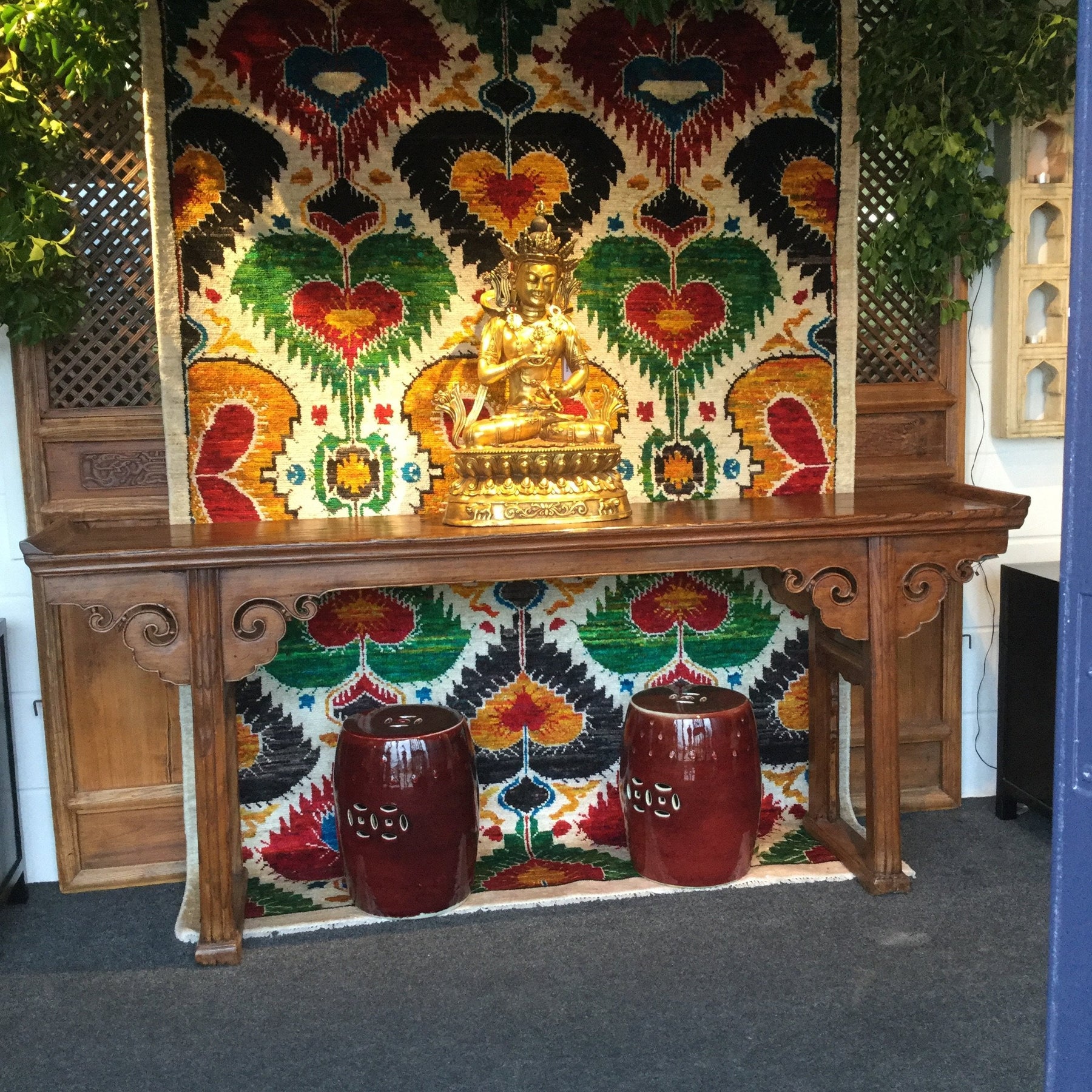Chinese Altar Table Made From Catalpa & Elm - 19thC