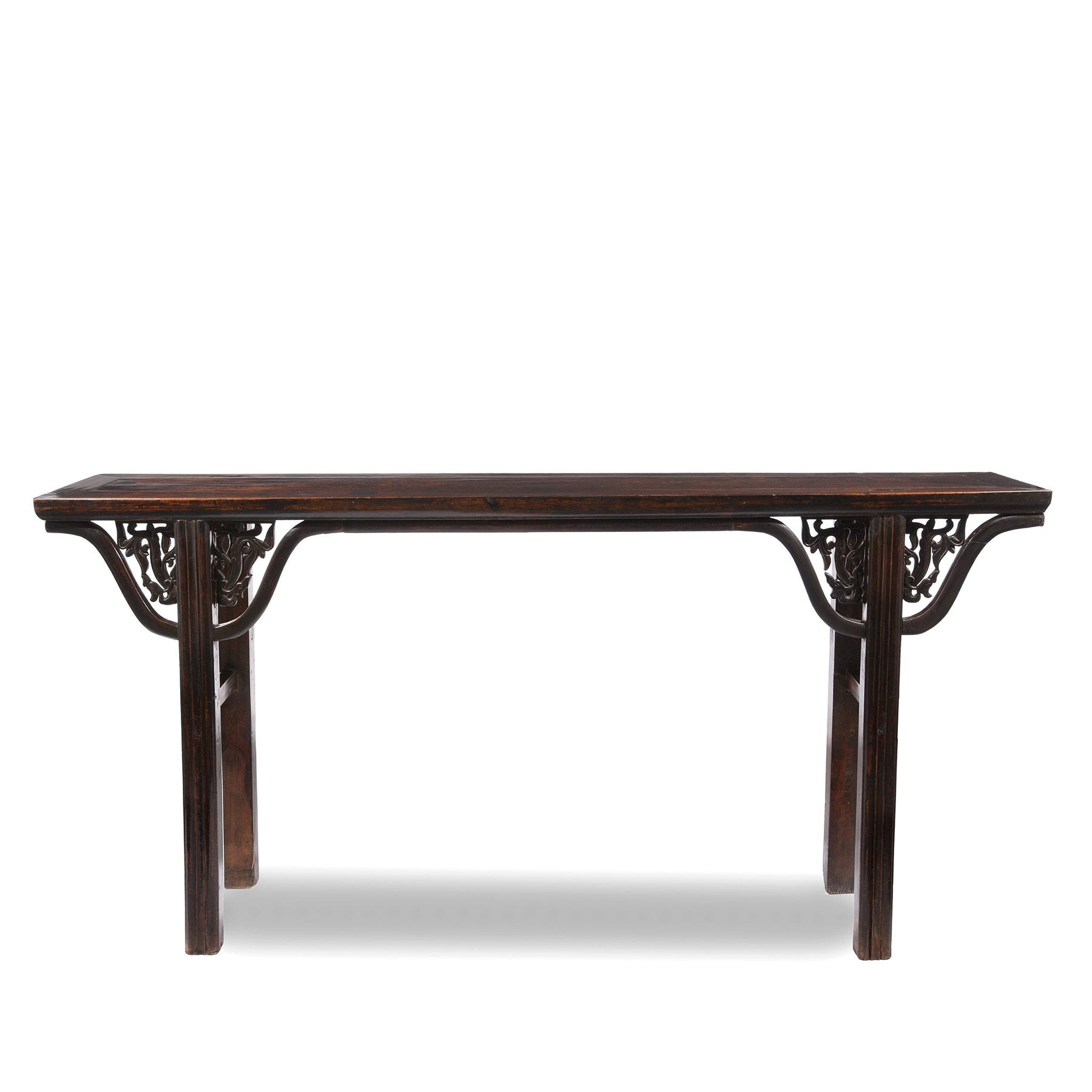 Dark Lacquer Walnut Altar Table - 19thC