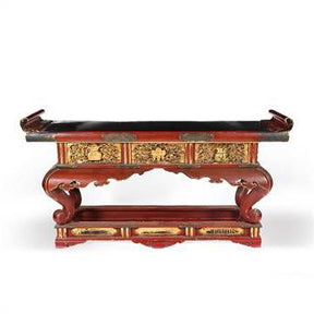 Gilt Red Lacquer Buddhist Altar Table from Japan - Late 19thC