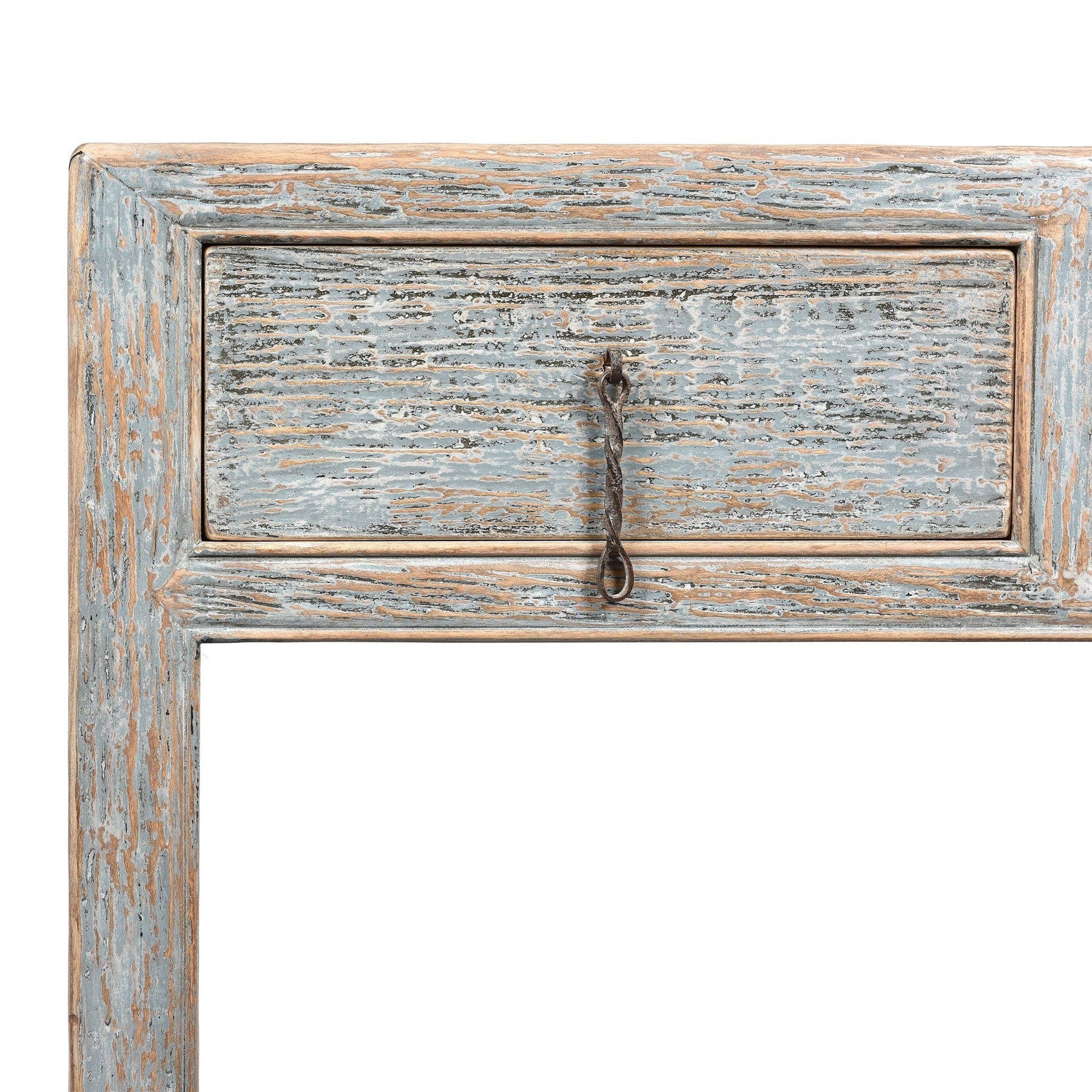 Painted 2 Drawer Console Made From Old Pine