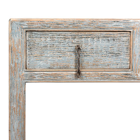 Painted 2 Drawer Console Made From Old Pine