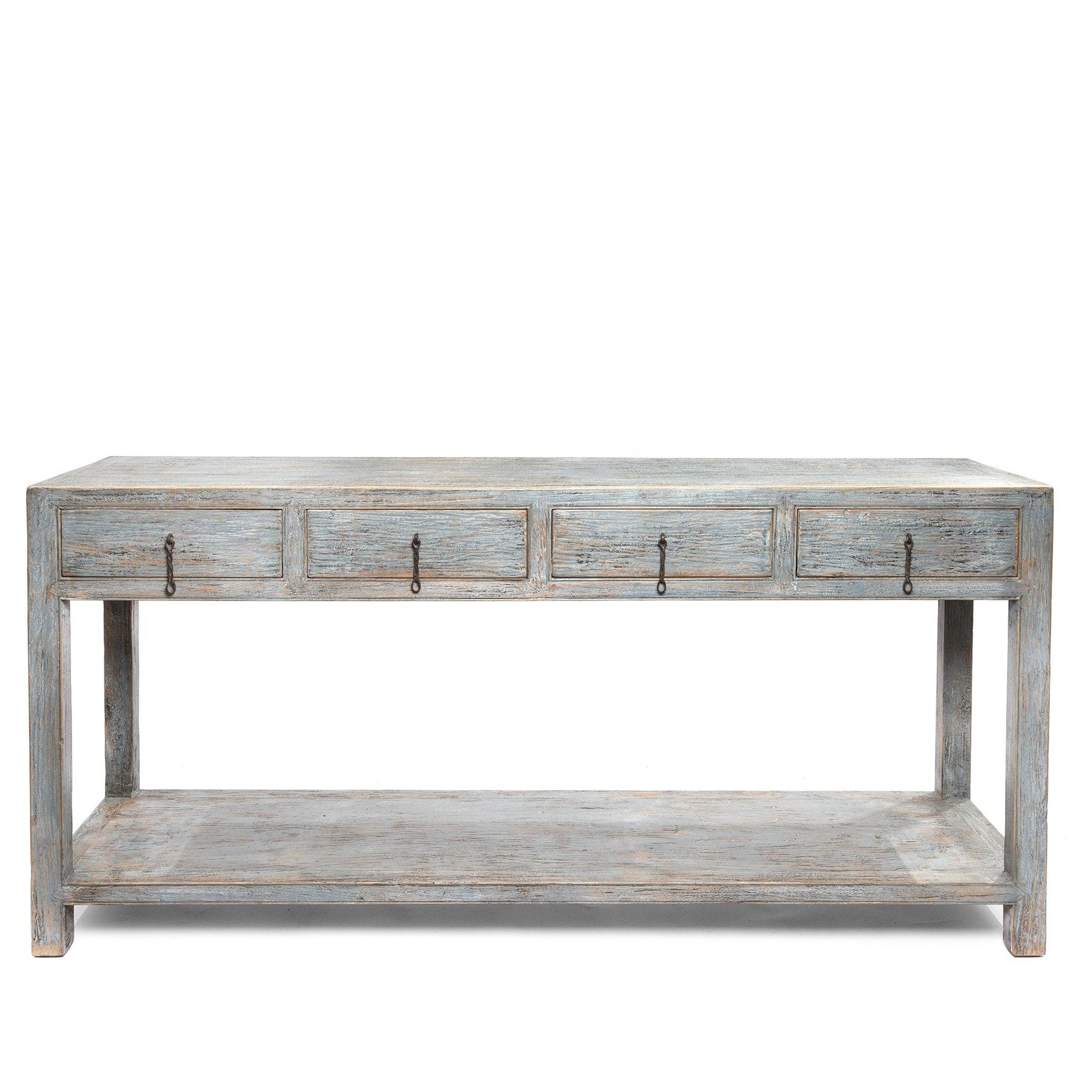 Painted 4 Drawer Console Made From Reclaimed Pine