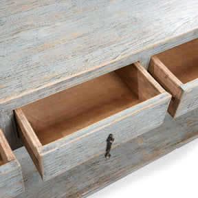 Painted 4 Drawer Console Made From Reclaimed Pine