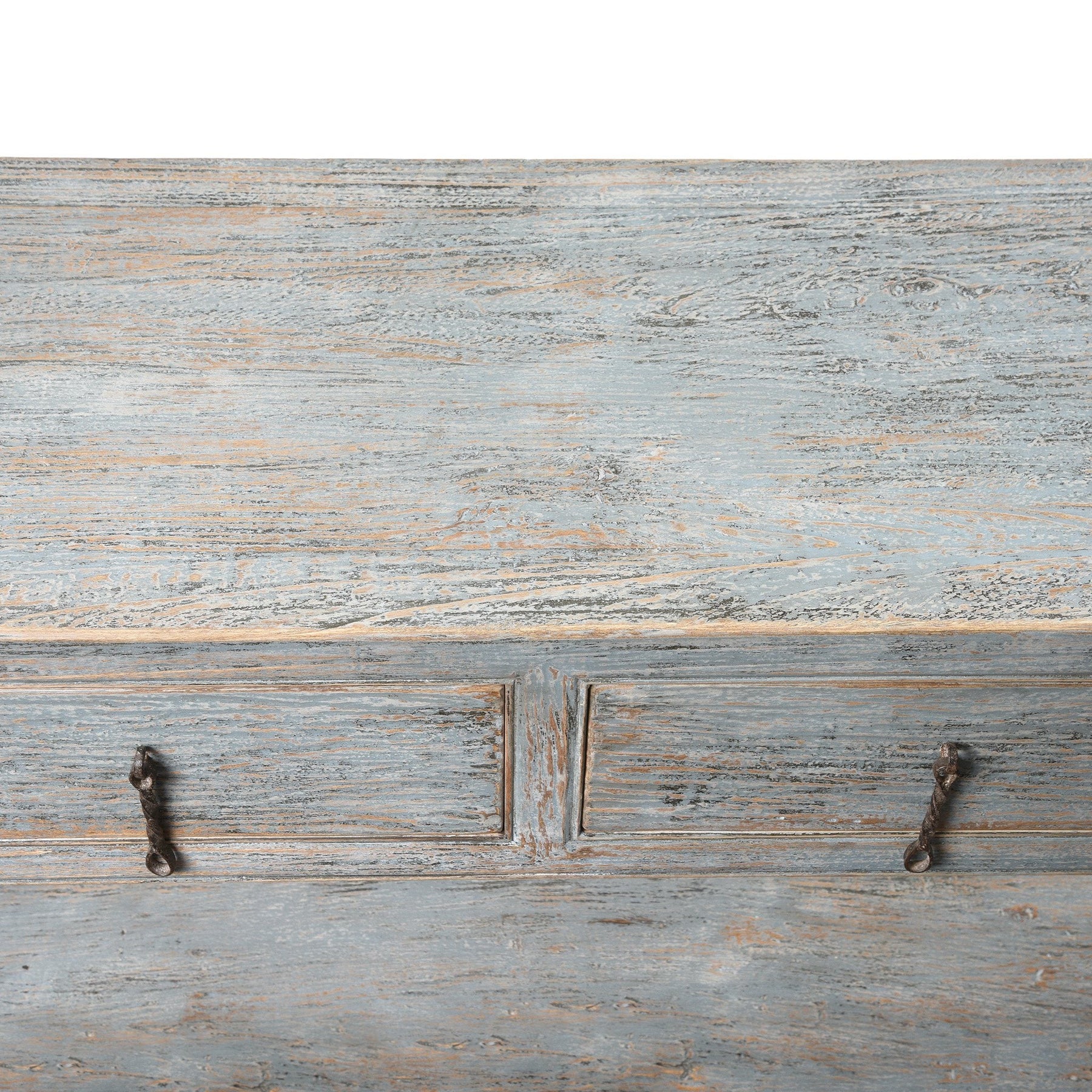 Painted 4 Drawer Console Made From Reclaimed Pine