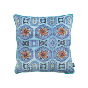 Blue and Tangerine Nui Burst Cushion & Pad