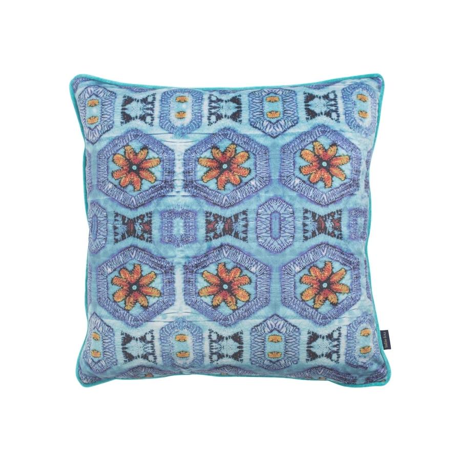 Blue and Tangerine Nui Burst Cushion & Pad