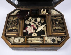 Black Lacquer Sewing Box - Qing Dynasty, Early 19thC