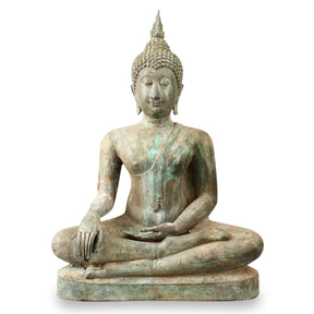 Bronze Seated Buddha From Thailand - Ca 90 Yrs old