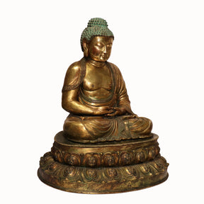 Bronze Shakyamuni Seated Buddha From Tibet - Ca 1910